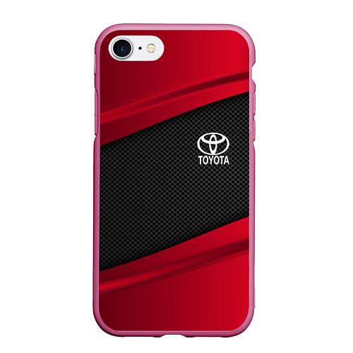 Чехол iPhone 7/8 матовый Toyota: Red Sport / 3D-Малиновый – фото 1