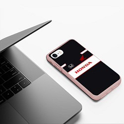 Чехол iPhone 7/8 матовый Honda Sport, цвет: 3D-светло-розовый — фото 2