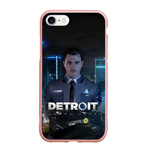 Чехол iPhone 7/8 матовый Detroit: Connor / 3D-Светло-розовый – фото 1