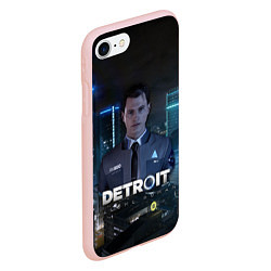 Чехол iPhone 7/8 матовый Detroit: Connor, цвет: 3D-светло-розовый — фото 2