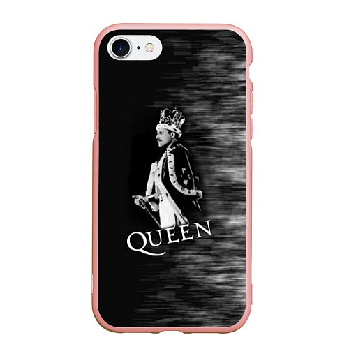 Чехол iPhone 7/8 матовый Black Queen / 3D-Светло-розовый – фото 1