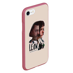 Чехол iPhone 7/8 матовый Leon, цвет: 3D-малиновый — фото 2