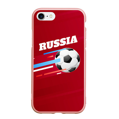 Чехол iPhone 7/8 матовый Russia Football / 3D-Светло-розовый – фото 1