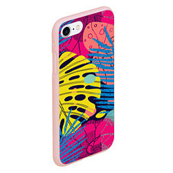 Чехол iPhone 7/8 матовый Тропическая мода, цвет: 3D-светло-розовый — фото 2