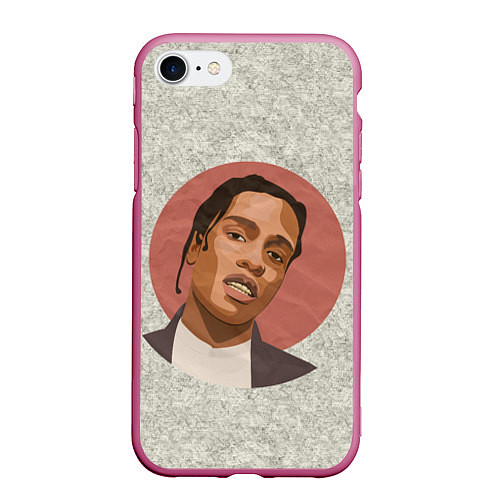 Чехол iPhone 7/8 матовый ASAP Rocky: Runrise / 3D-Малиновый – фото 1