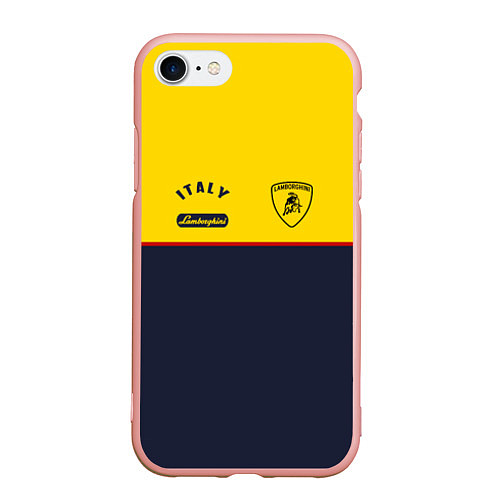 Чехол iPhone 7/8 матовый Italy Lamborghini / 3D-Светло-розовый – фото 1