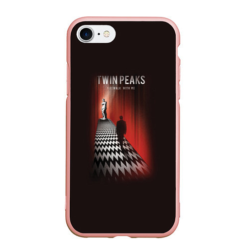 Чехол iPhone 7/8 матовый Twin Peaks: Firewalk with me / 3D-Светло-розовый – фото 1