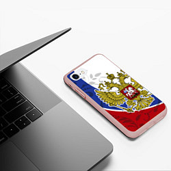 Чехол iPhone 7/8 матовый Российская душа, цвет: 3D-светло-розовый — фото 2