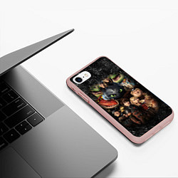 Чехол iPhone 7/8 матовый How to Train Your Dragon, цвет: 3D-светло-розовый — фото 2
