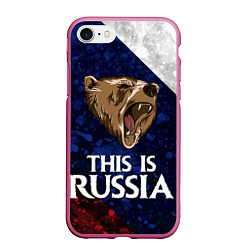 Чехол iPhone 7/8 матовый Russia: Roaring Bear