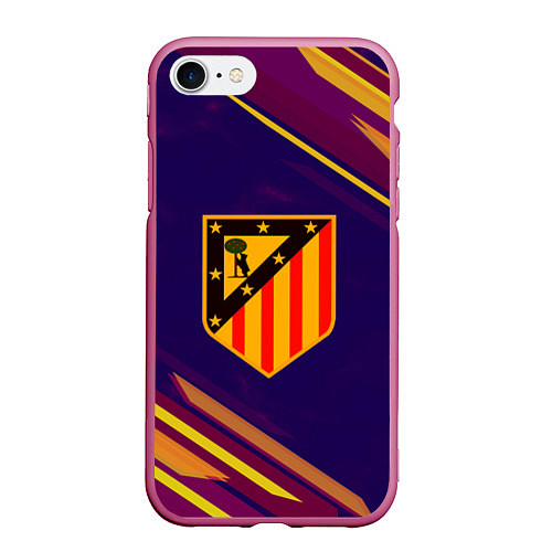 Чехол iPhone 7/8 матовый Atletico Madrid / 3D-Малиновый – фото 1