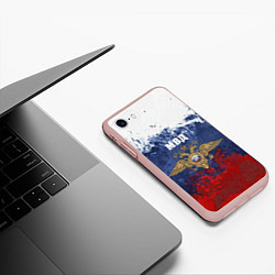 Чехол iPhone 7/8 матовый МВД, цвет: 3D-светло-розовый — фото 2