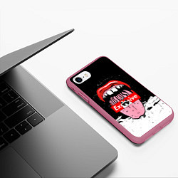 Чехол iPhone 7/8 матовый Exclusive Sad Cat, цвет: 3D-малиновый — фото 2