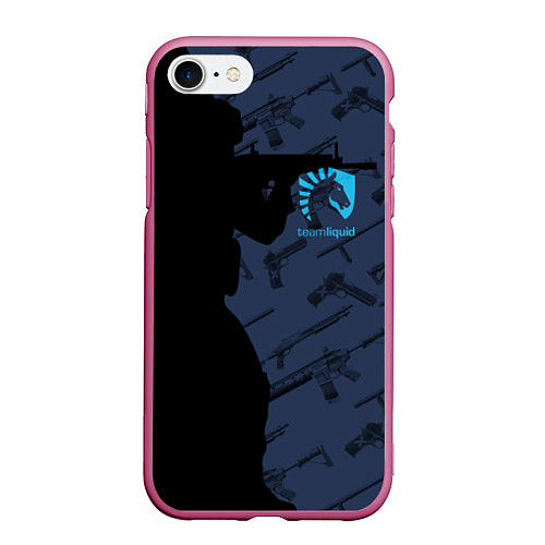 Чехол iPhone 7/8 матовый CS:GO Team Liquid / 3D-Малиновый – фото 1