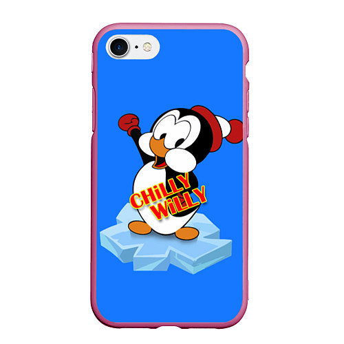 Чехол iPhone 7/8 матовый Chilly Willy / 3D-Малиновый – фото 1