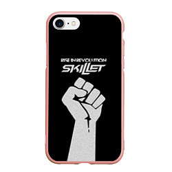 Чехол iPhone 7/8 матовый Skillet: Rise in revolution, цвет: 3D-светло-розовый