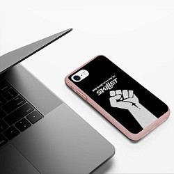 Чехол iPhone 7/8 матовый Skillet: Rise in revolution, цвет: 3D-светло-розовый — фото 2