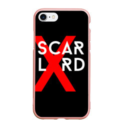 Чехол iPhone 7/8 матовый Scarlxrd Logo, цвет: 3D-светло-розовый