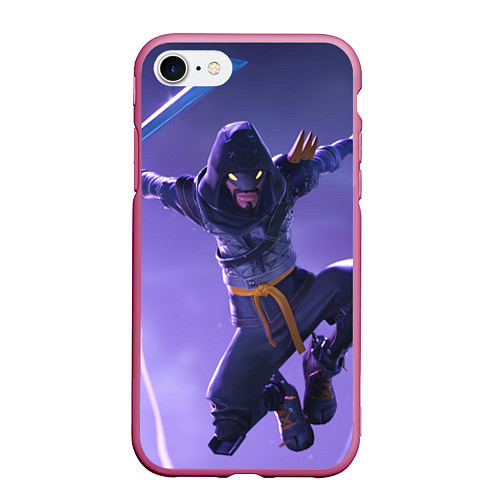 Чехол iPhone 7/8 матовый Fortnite Mythic / 3D-Малиновый – фото 1