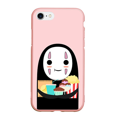 Чехол iPhone 7/8 матовый Унесенные призраками / 3D-Светло-розовый – фото 1
