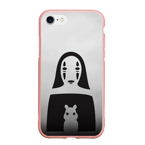 Чехол iPhone 7/8 матовый Унесенные призраками / 3D-Светло-розовый – фото 1