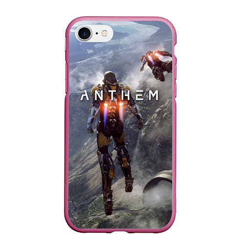 Чехол iPhone 7/8 матовый ANTHEM / 3D-Малиновый – фото 1