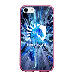 Чехол iPhone 7/8 матовый Team Liquid: Splinters, цвет: 3D-малиновый