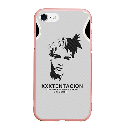 Чехол iPhone 7/8 матовый XXXTentacion RIP / 3D-Светло-розовый – фото 1