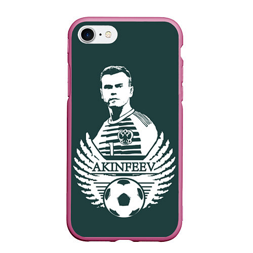 Чехол iPhone 7/8 матовый Akinfeev Style / 3D-Малиновый – фото 1