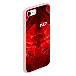 Чехол iPhone 7/8 матовый Mass Effect: Red Armor N7, цвет: 3D-светло-розовый — фото 2