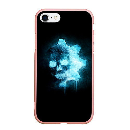 Чехол iPhone 7/8 матовый Gears of War: Death Shadow / 3D-Светло-розовый – фото 1