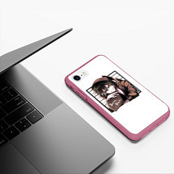 Чехол iPhone 7/8 матовый Isaac Foster, цвет: 3D-малиновый — фото 2