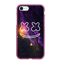 Чехол iPhone 7/8 матовый Marshmello: Neon Space