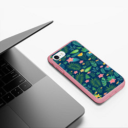 Чехол iPhone 7/8 матовый Тропический лес, цвет: 3D-баблгам — фото 2