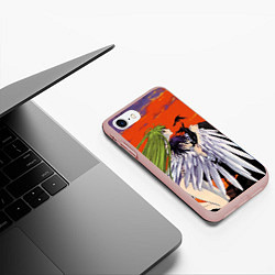 Чехол iPhone 7/8 матовый Code Geass Лелуша обнимает Ангел, цвет: 3D-светло-розовый — фото 2