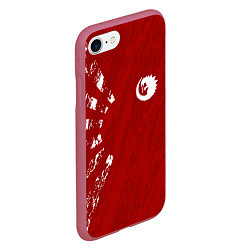 Чехол iPhone 7/8 матовый Godzilla: Red Japan, цвет: 3D-малиновый — фото 2