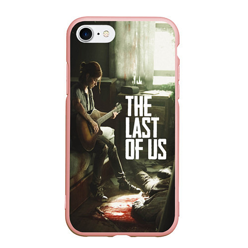 Чехол iPhone 7/8 матовый The Last of Us: Guitar Music / 3D-Светло-розовый – фото 1