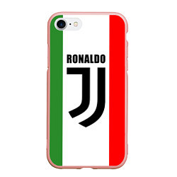Чехол iPhone 7/8 матовый Ronaldo Juve Italy, цвет: 3D-светло-розовый