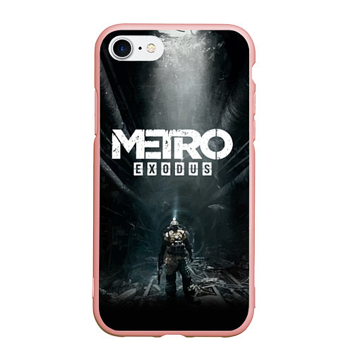 Чехол iPhone 7/8 матовый Metro Exodus / 3D-Светло-розовый – фото 1