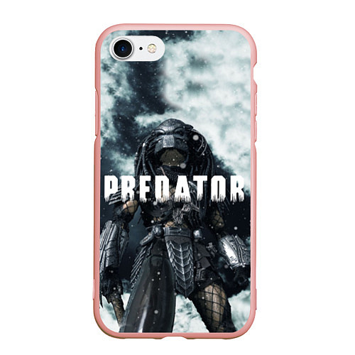 Чехол iPhone 7/8 матовый Winter Predator / 3D-Светло-розовый – фото 1