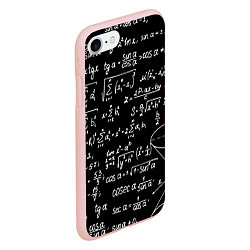 Чехол iPhone 7/8 матовый Алгебраические формулы, цвет: 3D-светло-розовый — фото 2
