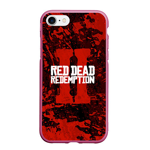 Чехол iPhone 7/8 матовый Red Dead Redemption: Part II / 3D-Малиновый – фото 1