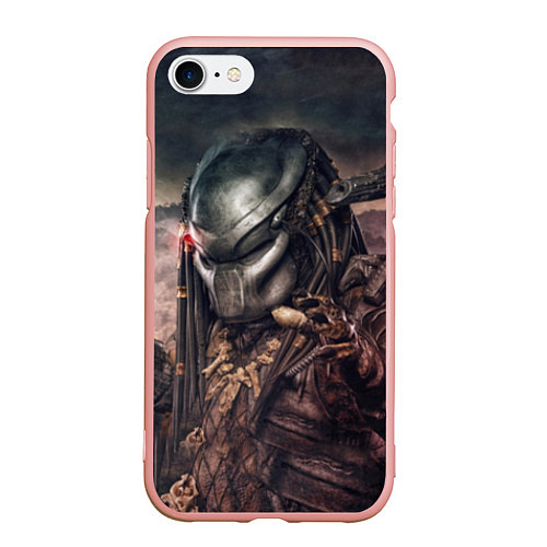 Чехол iPhone 7/8 матовый Merciless Predator / 3D-Светло-розовый – фото 1