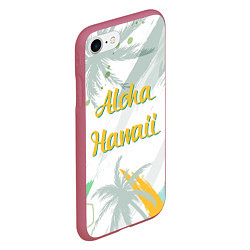 Чехол iPhone 7/8 матовый Aloha Hawaii, цвет: 3D-малиновый — фото 2