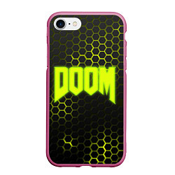 Чехол iPhone 7/8 матовый DOOM: Acid Green, цвет: 3D-малиновый