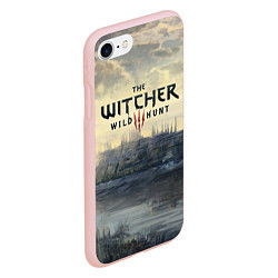 Чехол iPhone 7/8 матовый The Witcher 3: Wild Hunt, цвет: 3D-светло-розовый — фото 2