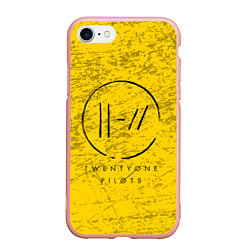 Чехол iPhone 7/8 матовый 21 Pilots: Yellow Grunge, цвет: 3D-светло-розовый