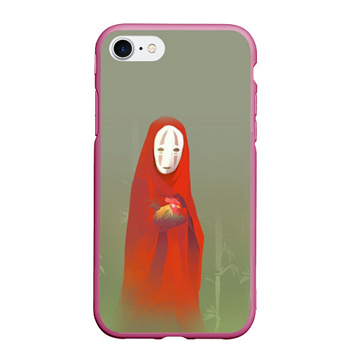 Чехол iPhone 7/8 матовый Унесенные призраками / 3D-Малиновый – фото 1