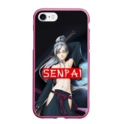 Чехол iPhone 7/8 матовый Senpai Goddess, цвет: 3D-малиновый