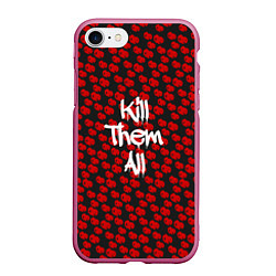 Чехол iPhone 7/8 матовый R6S: Kill Them All, цвет: 3D-малиновый